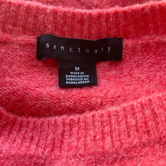 Sanctuary Coral Pocket Sweater Medium M - Picture 6 of 8